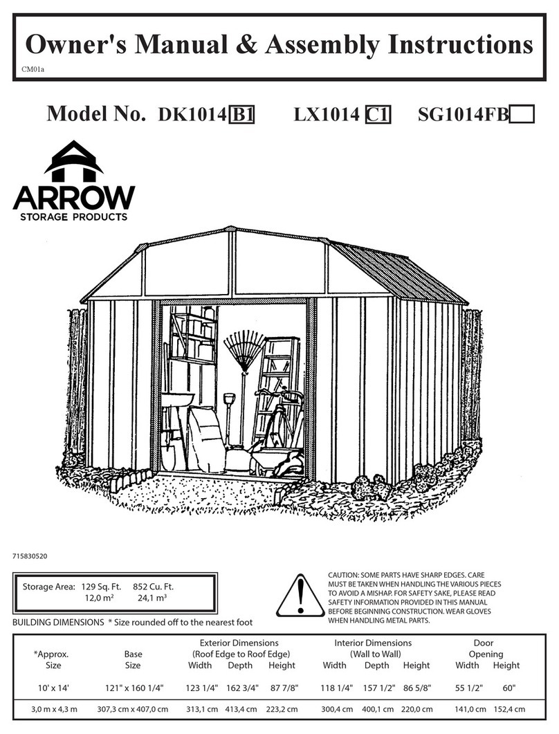 Arrow Storage Products DK1014 B1 Owner's manual & assembly instructions