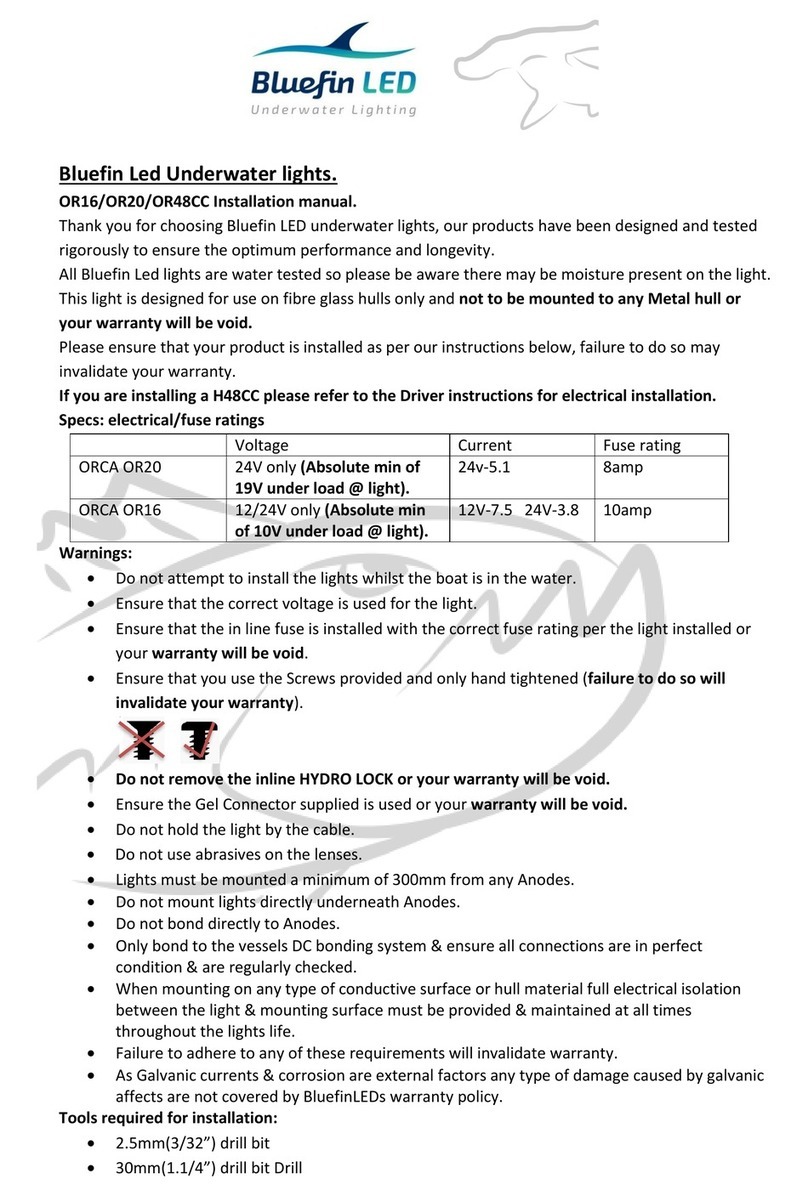 Bluefin LED OR16 installation manual