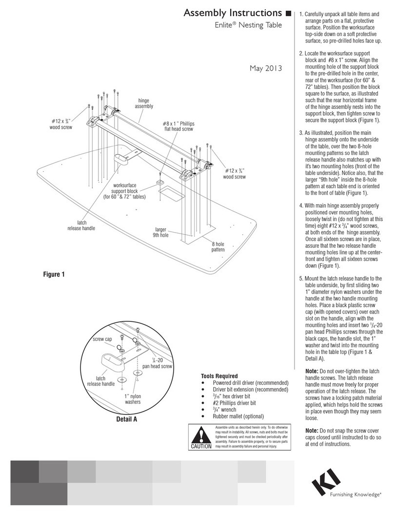 KI Enlite Nesting Table User manual