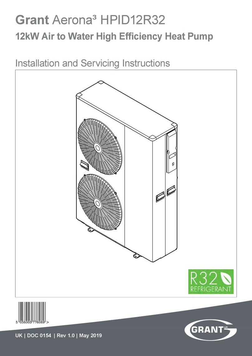 Grant Aerona3 HPID12R32 Installation and servicing instructions Grant Aerona3 HPID12R32 Installation and servicing instructions