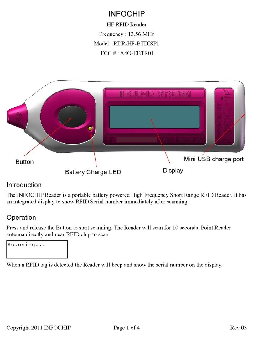 InfoChip RDR-HF-BTDISP1 quick start guide