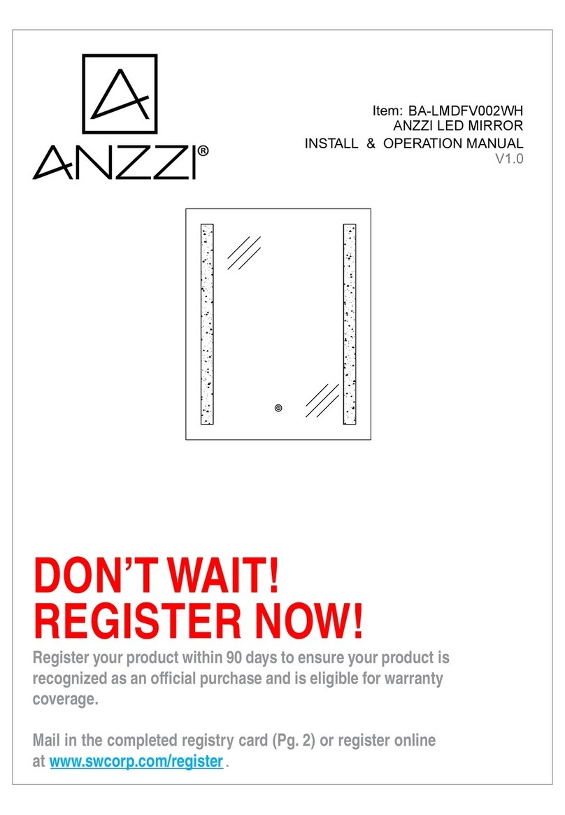 Anzzi BA-LMDFV002WH Install & Operation Manual Anzzi BA-LMDFV002WH Install & Operation Manual