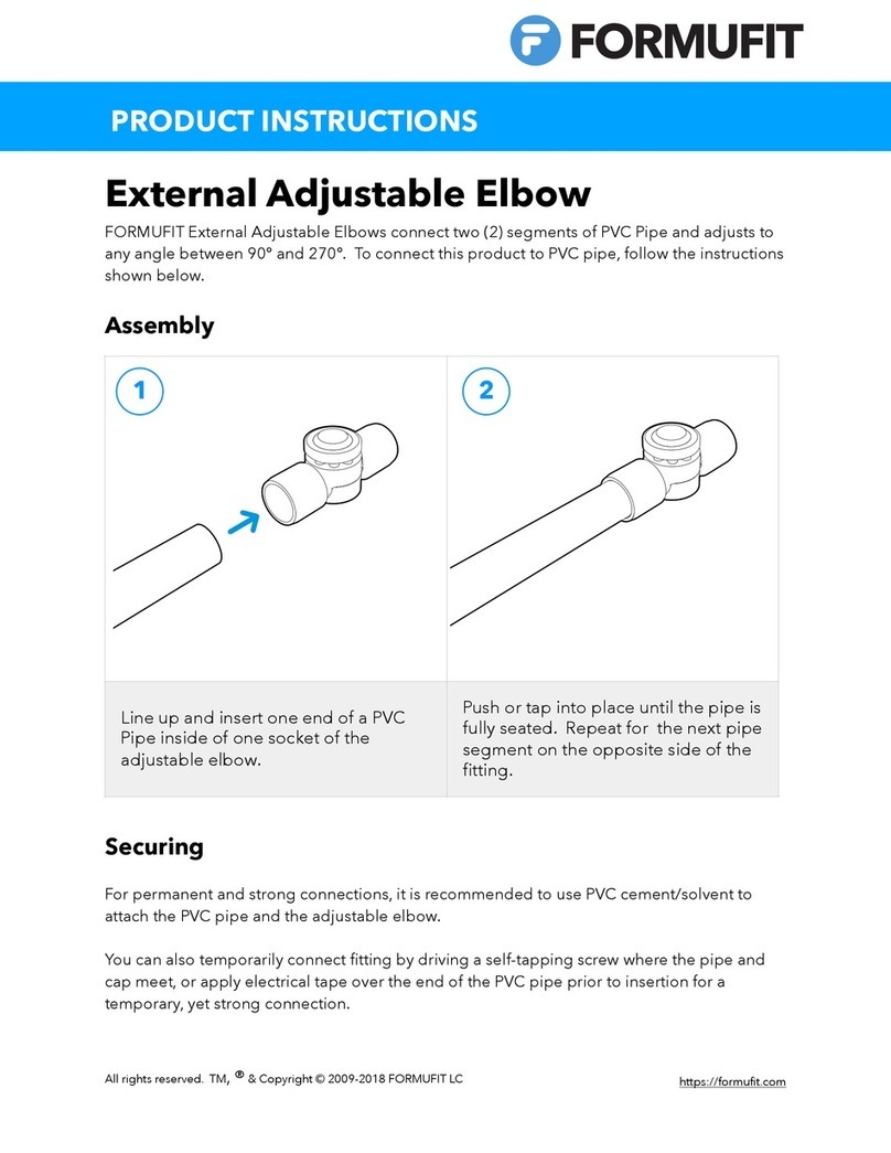 FORMUFIT External Adjustable Elbow Product instructions