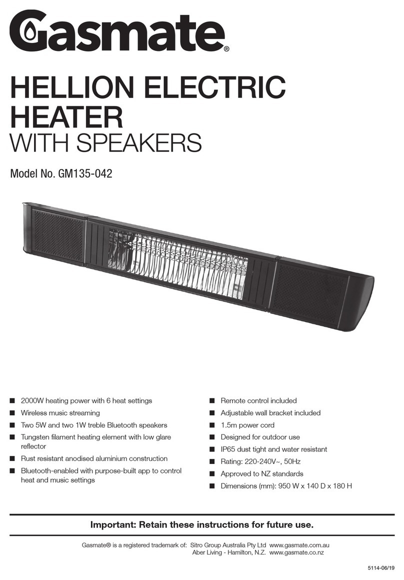 Gasmate HELLION GM135-042 quick start guide