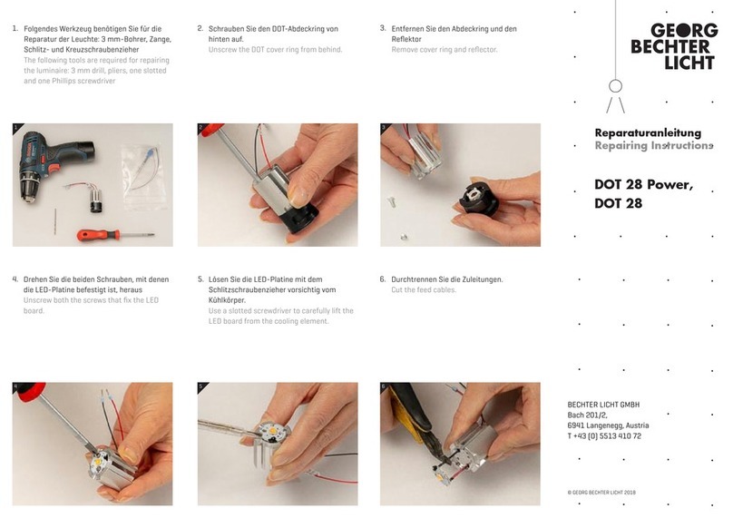 Georg Bechter Licht DOT 28 Power Repairing instructions