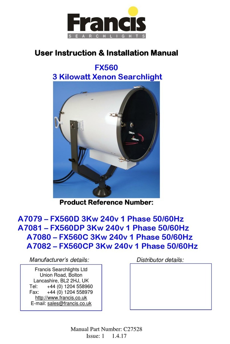 Francis Searchlights FX560D User manual