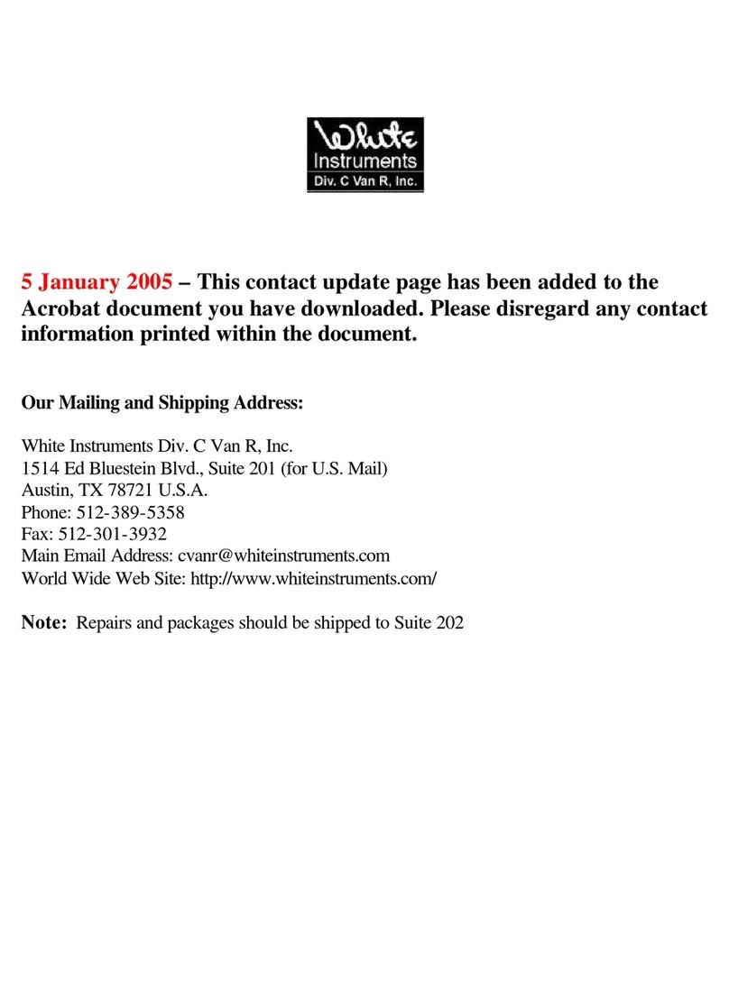 White Instruments 4926 user manual