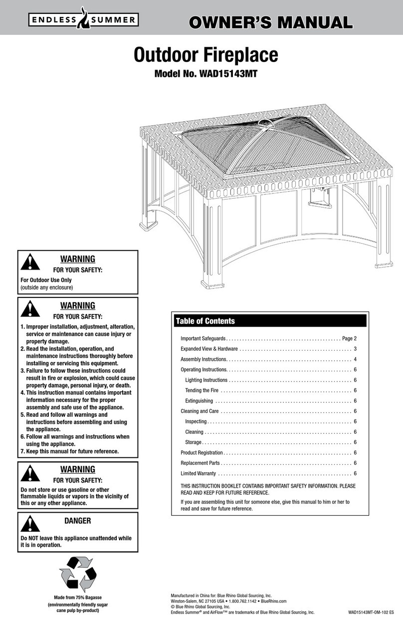 Endless Summer WAD15143MT owner's manual