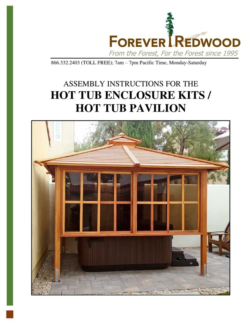 Forever Redwood HOT TUB ENCLOSURE KITS User manual
