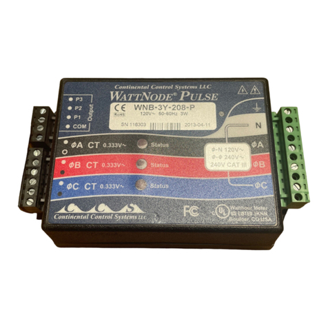 CONTINENTAL CONTROL SYSTEMS WattNode Pulse installation manual