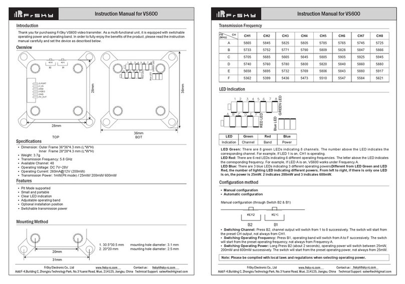 FrSky VS600 instruction manual