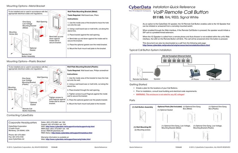 CyberData RAL 9003 Manual