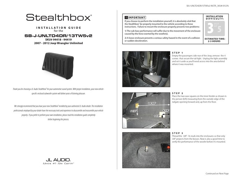 JL Audio Stealthbox SB-J-UNLTD4DR/13TW5v2 installation guide