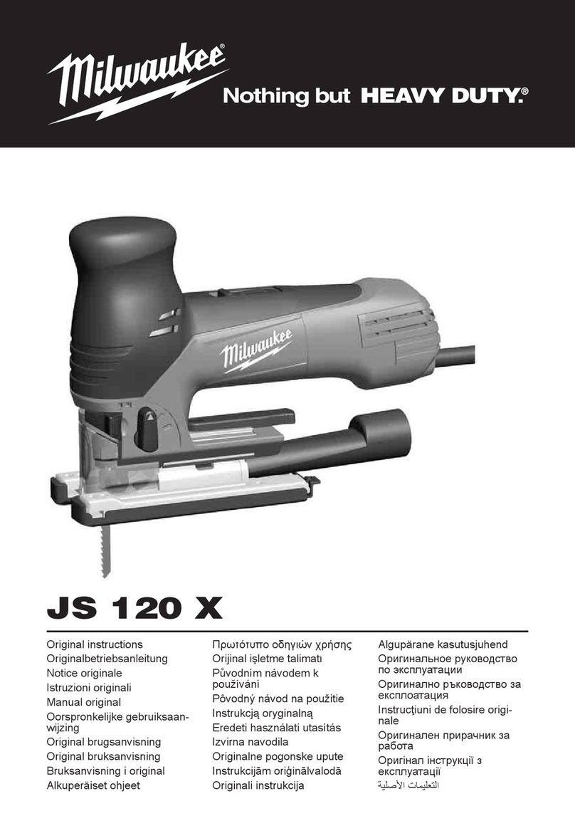 Milwaukee HEAVY DUTY JS 120 X User manual