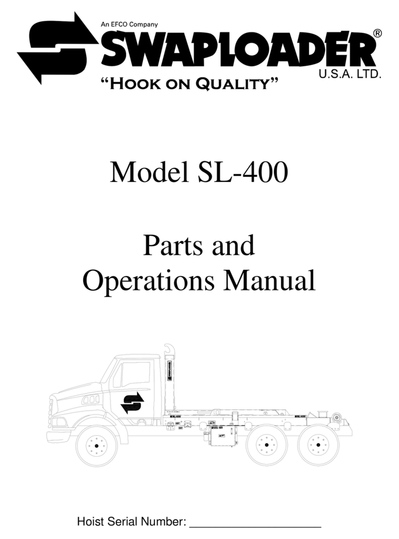 swaploader SL-400 Parts and operation manual