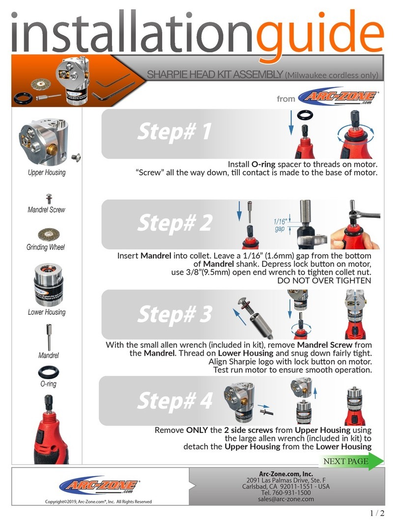 Arc-Zone Sharpie DX A-PTGK-DHD installation guide Arc-Zone Sharpie DX A-PTGK-DHD installation guide
