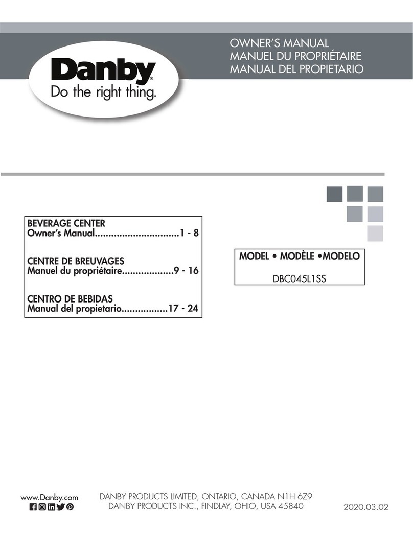 Danby DBC045L1SS owner's manual