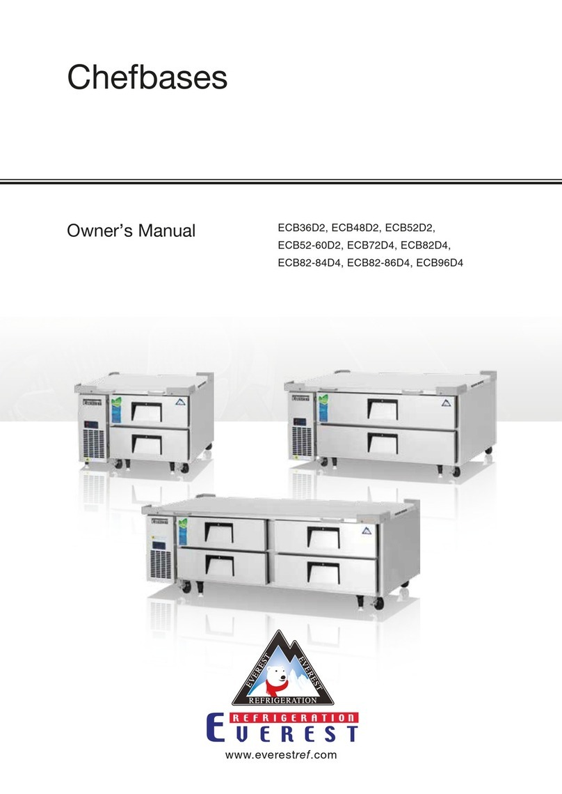 EVEREST REFRIGERATION ECB36D2 owner's manual