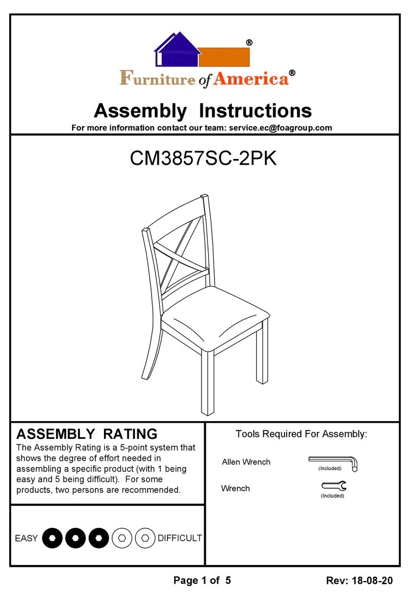Furniture of America CM3857SC-2PK Assembly instructions