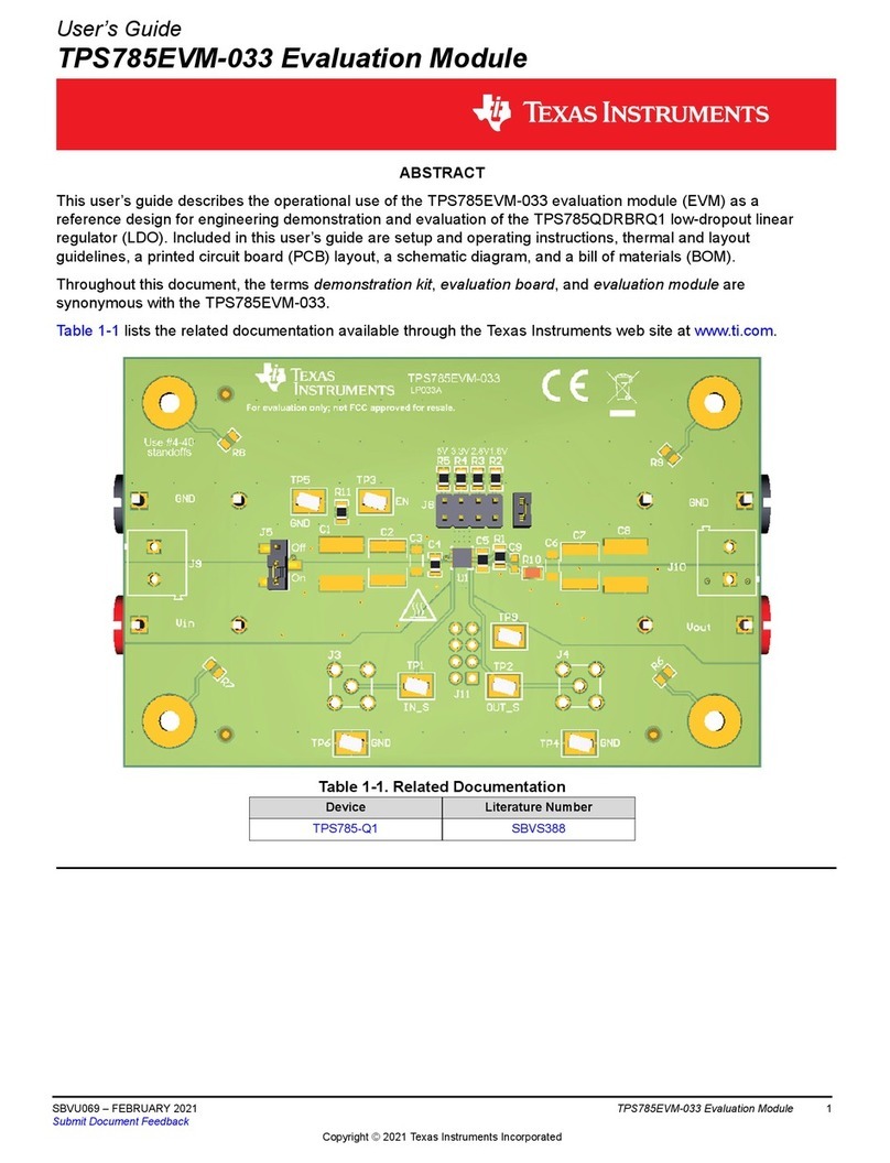 Texas Instruments TPS785EVM-033 User manual