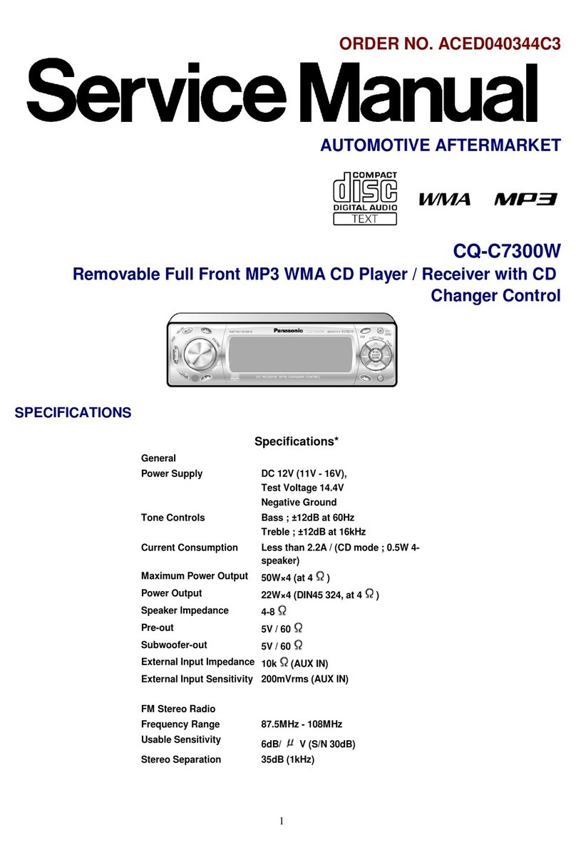 Panasonic CQ-C7300W Service manual