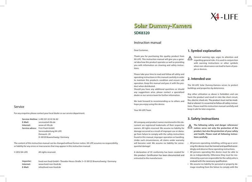 X4-Life SDK8320 instruction manual