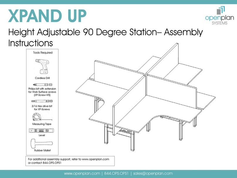 Open Plan Systems XPAND UP Assembly instructions