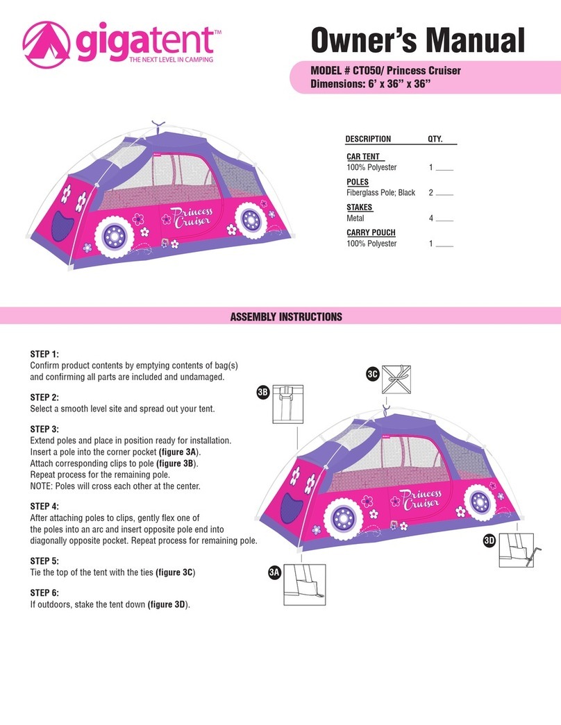 GigaTent Princess Cruiser User manual GigaTent Princess Cruiser User manual
