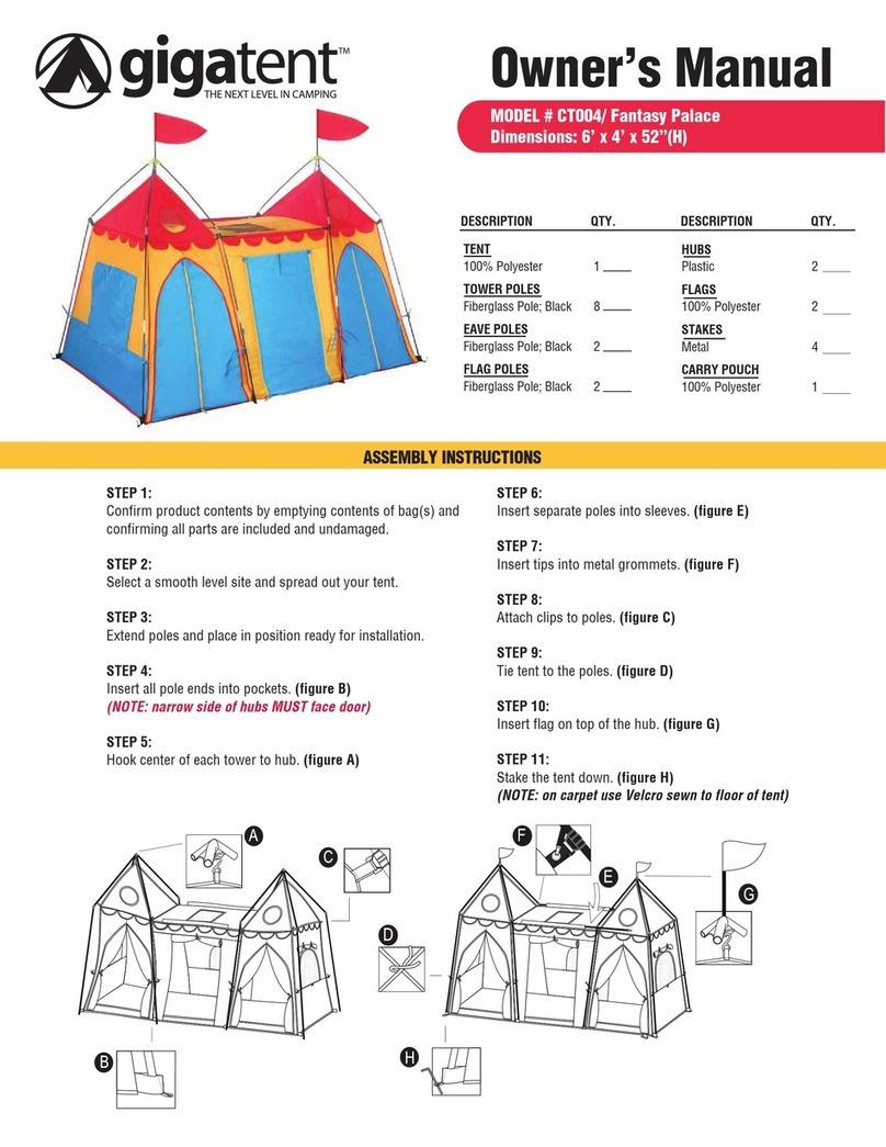 GigaTent Fantasy Palace User manual