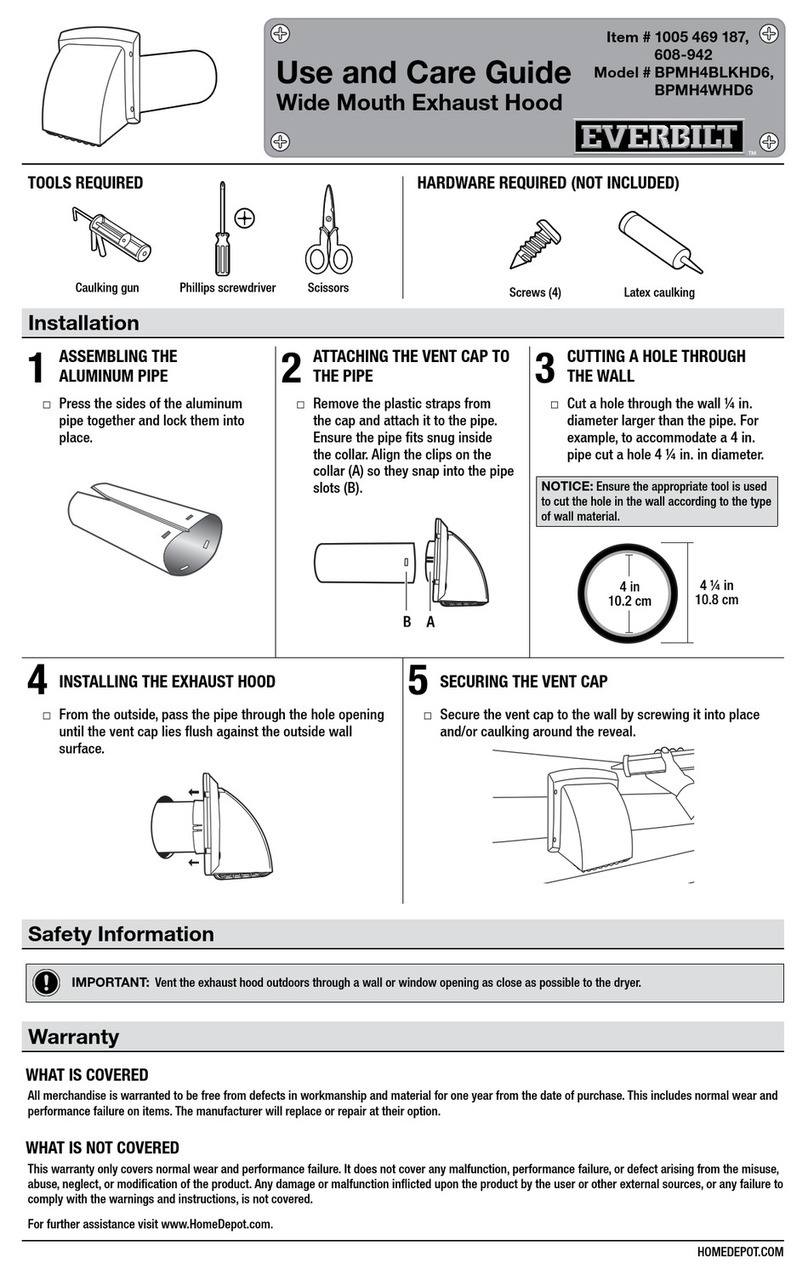 Everbilt BPMH4BLKHD6 Use and care guide