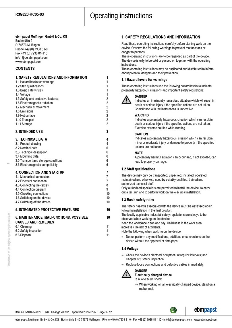 Ebmpapst R3G220-RC05-03 User manual