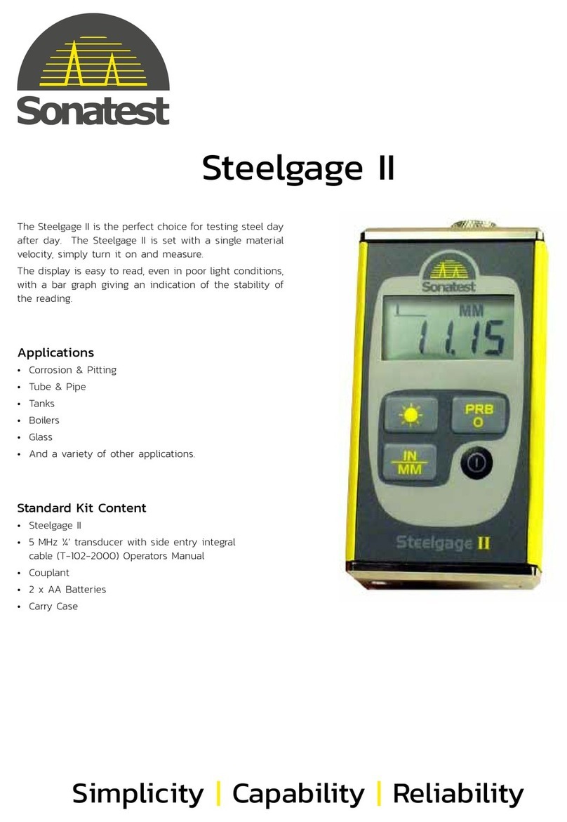 Sonatest Steelgage II User manual Sonatest Steelgage II User manual