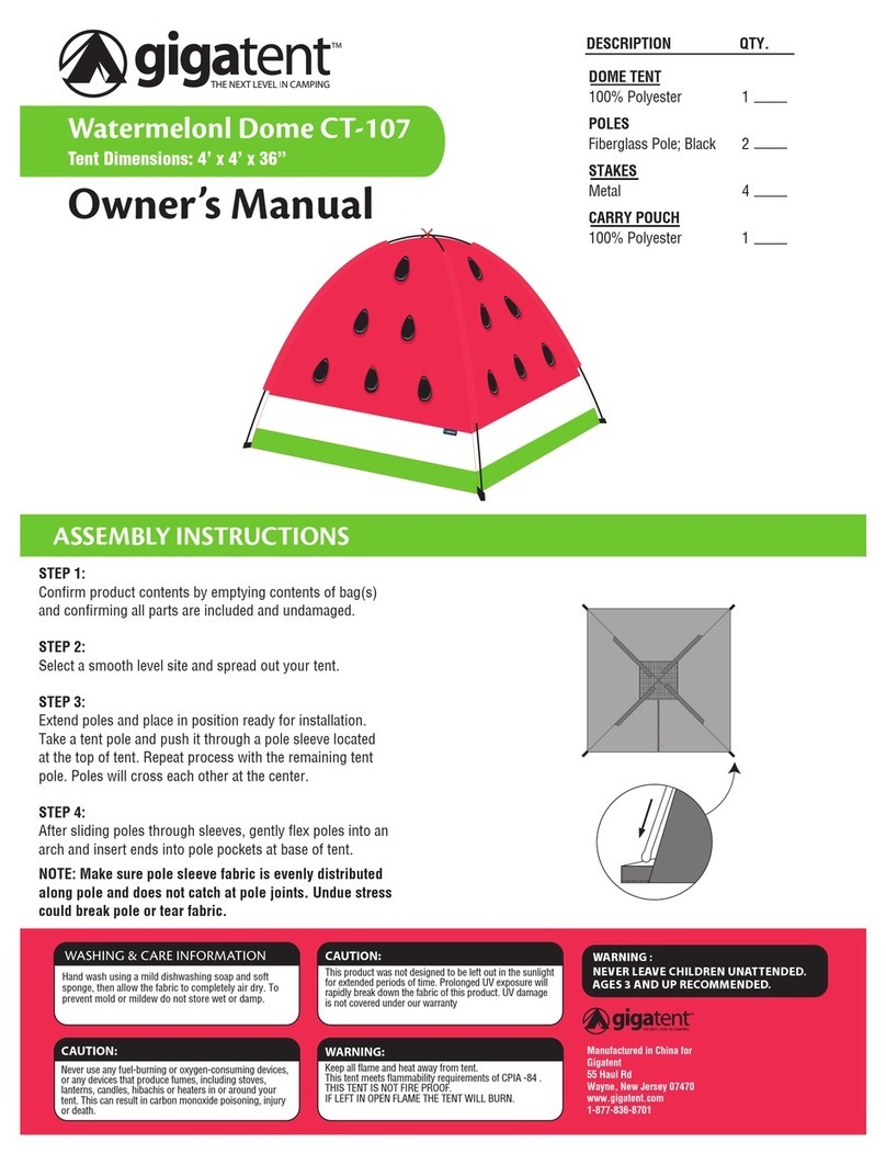 GigaTent Watermelonl Dome User manual GigaTent Watermelonl Dome User manual