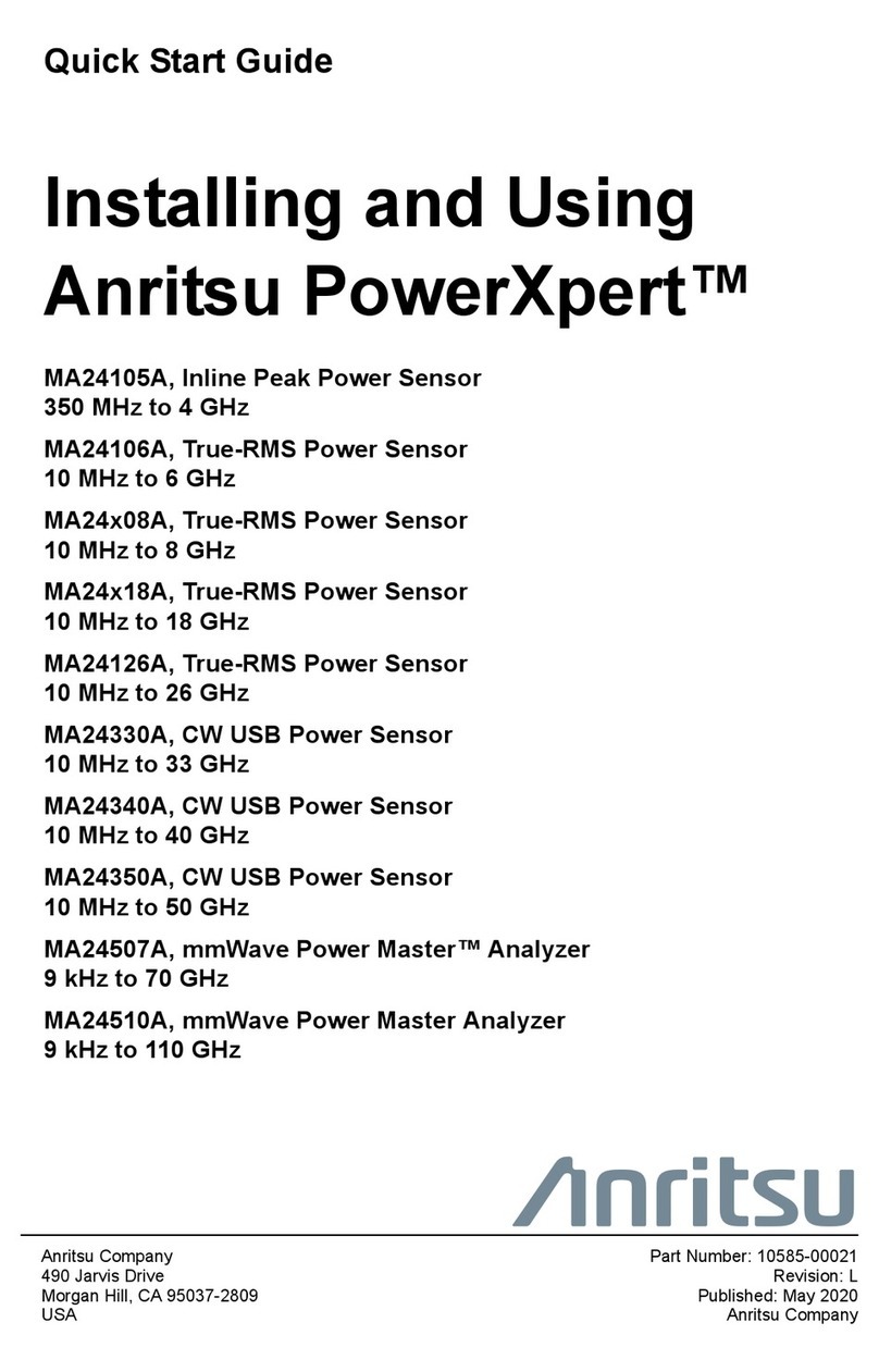 Anritsu PowerXpert MA24105A quick start guide Anritsu PowerXpert MA24105A quick start guide