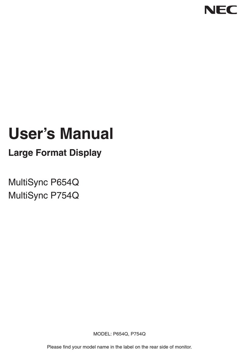 NEC MultiSync P654Q User manual