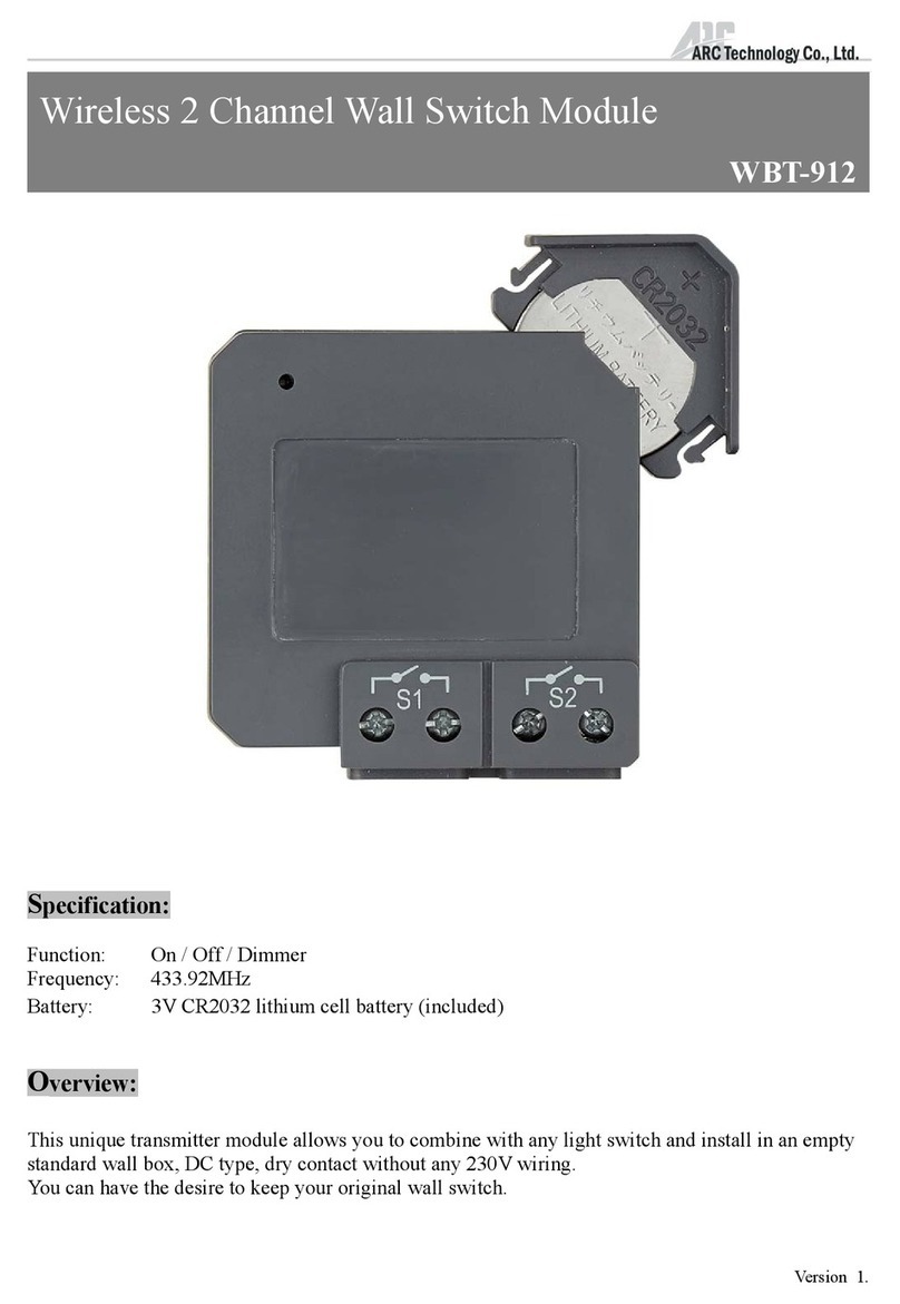 ARC WBT-912 quick start guide