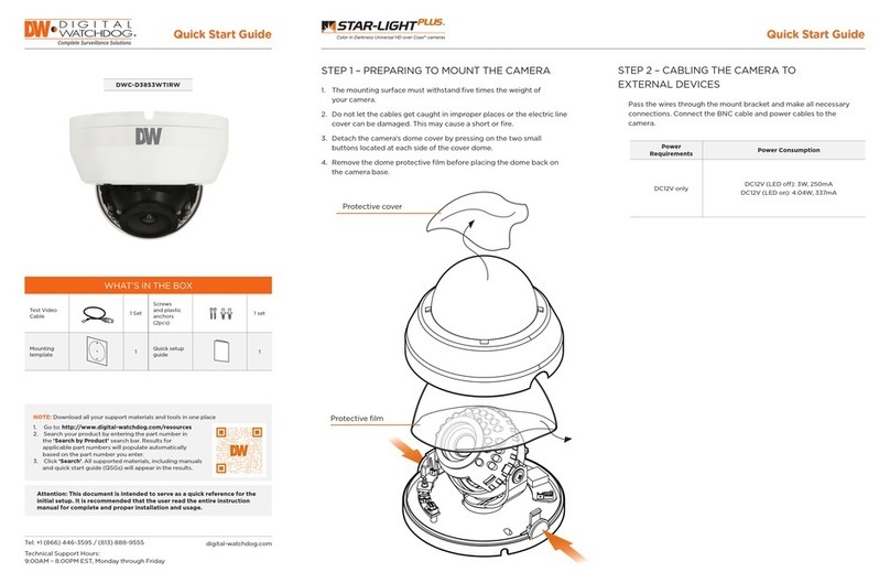 Digital Watchdog STAR-LIGHT PLUS DWC-D3853WTIRW User manual