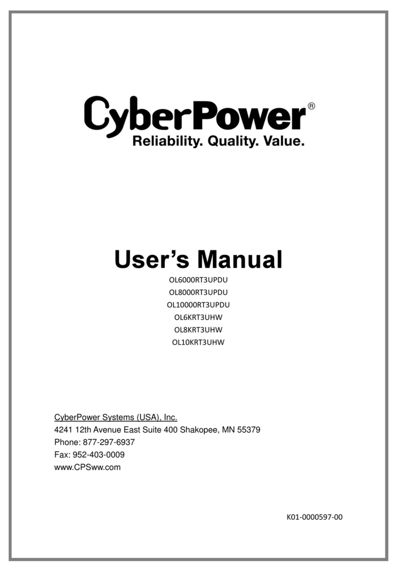 CyberPower OL6000RT3UPDU User manual