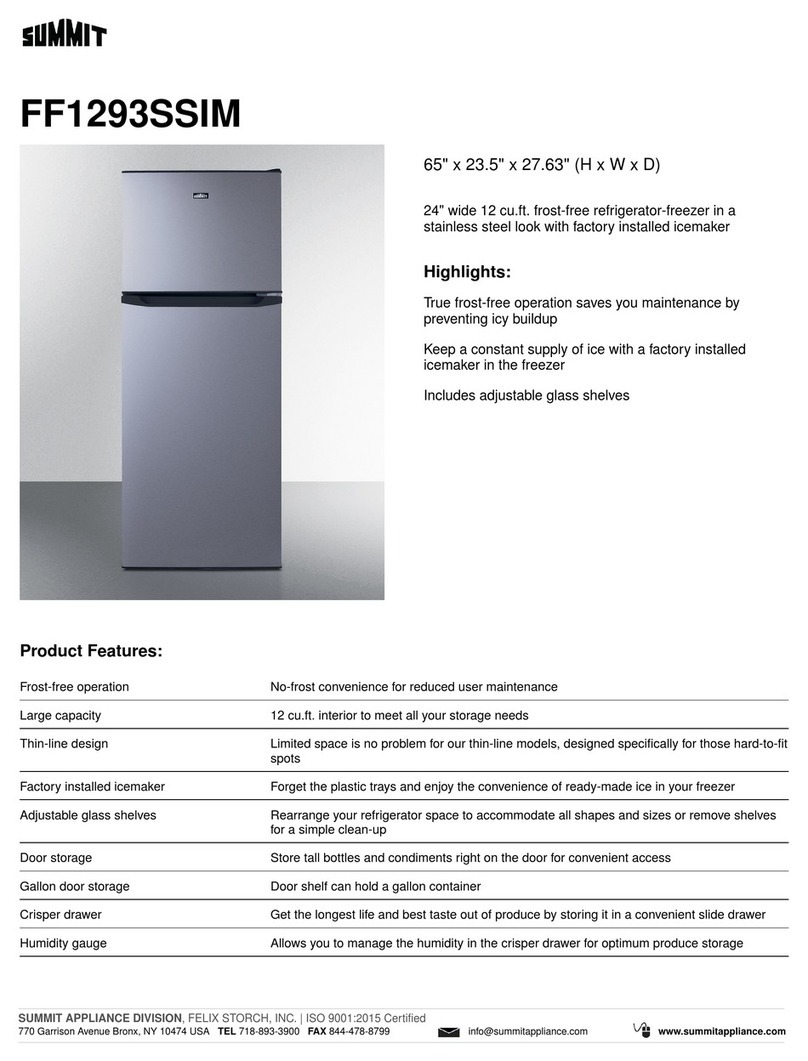 Summit FF1091WIM User manual