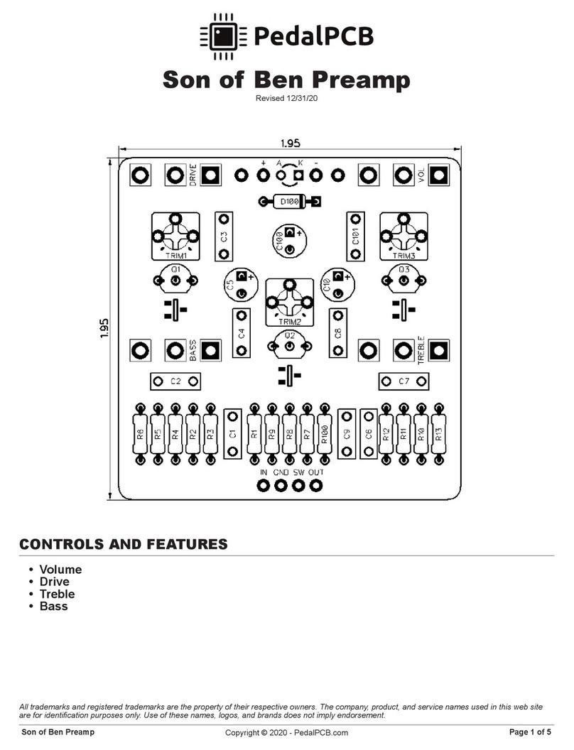 PedalPCB Son of Ben Preamp User manual PedalPCB Son of Ben Preamp User manual