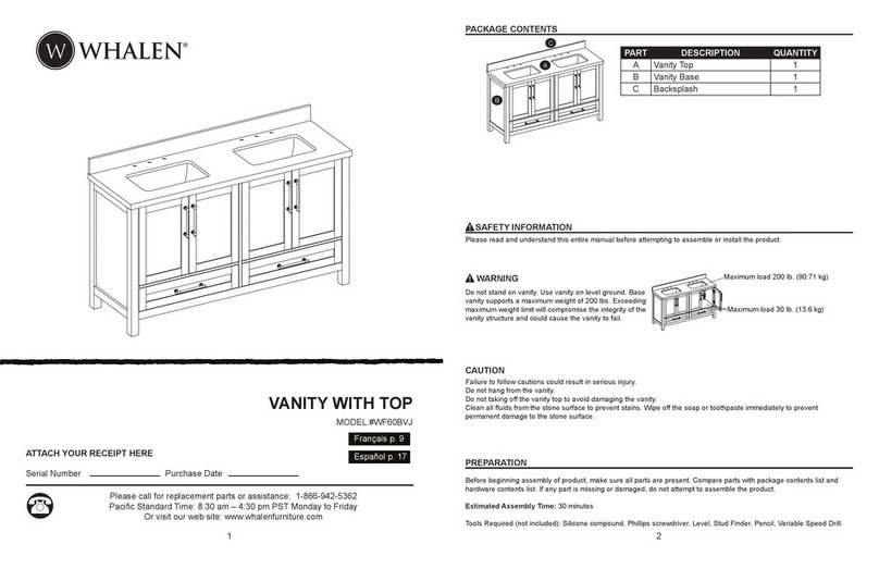 Whalen WF60BVJ User manual Whalen WF60BVJ User manual