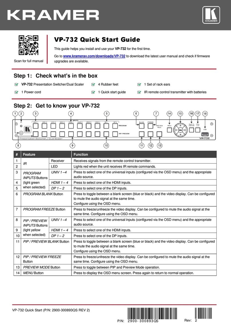 Kramer VP-732 quick start guide