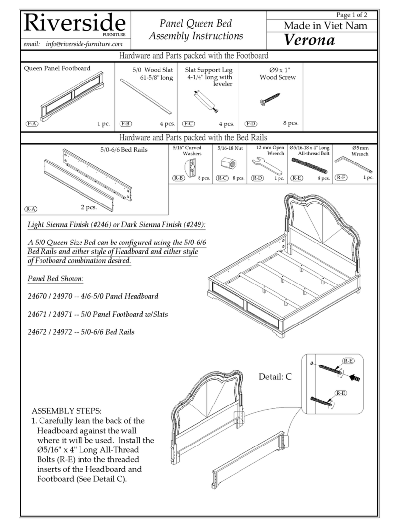 Riverside Furniture Verona Assembly instructions