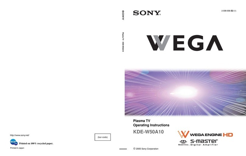 Sony WEGA KDE-W50A10 User manual