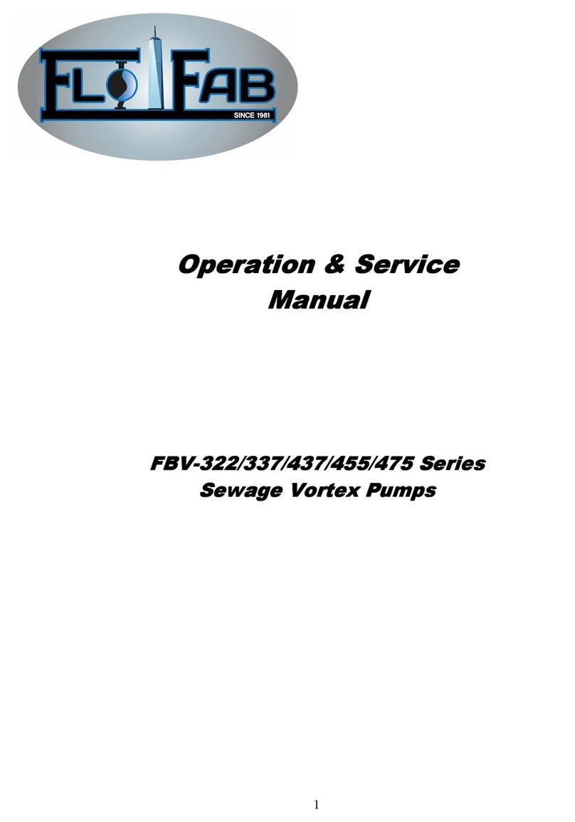 Flofab FBV 322 Series Operation & service manual