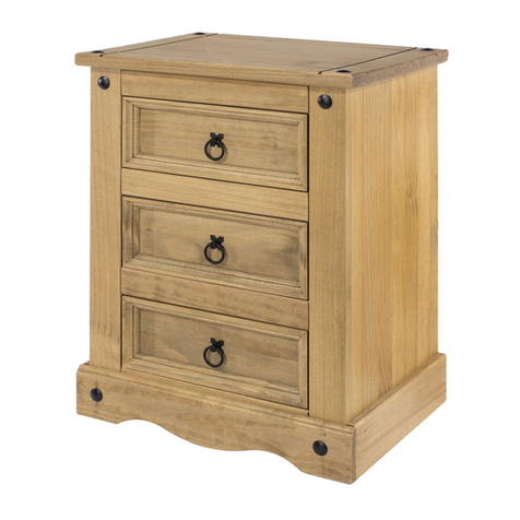 Seconique CORONA 3 DRAWER BEDSIDE User manual Seconique CORONA 3 DRAWER BEDSIDE User manual