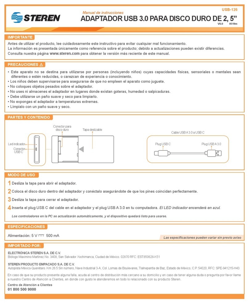 Steren USB-126 User manual