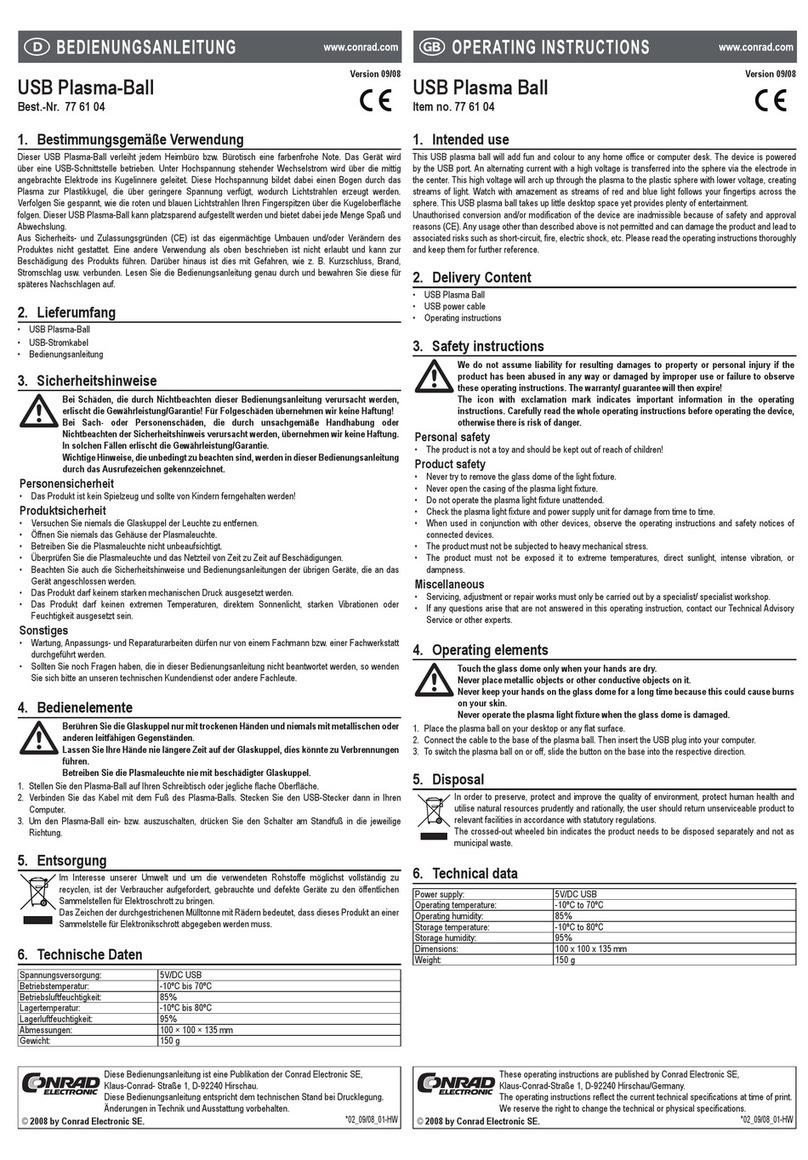 Conrad 776104 User manual