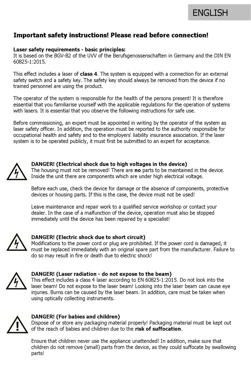 Lightmaxx VEGA Lase 3.0 Important safety instructions