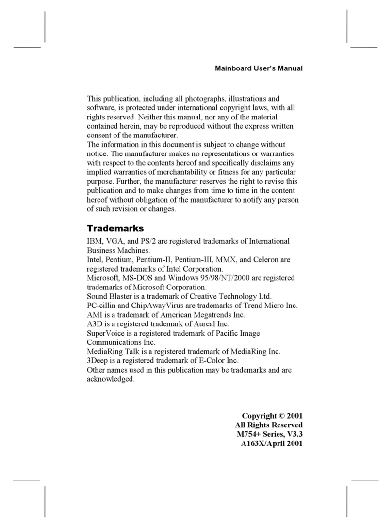 PCchips M754 Plus Series user manual